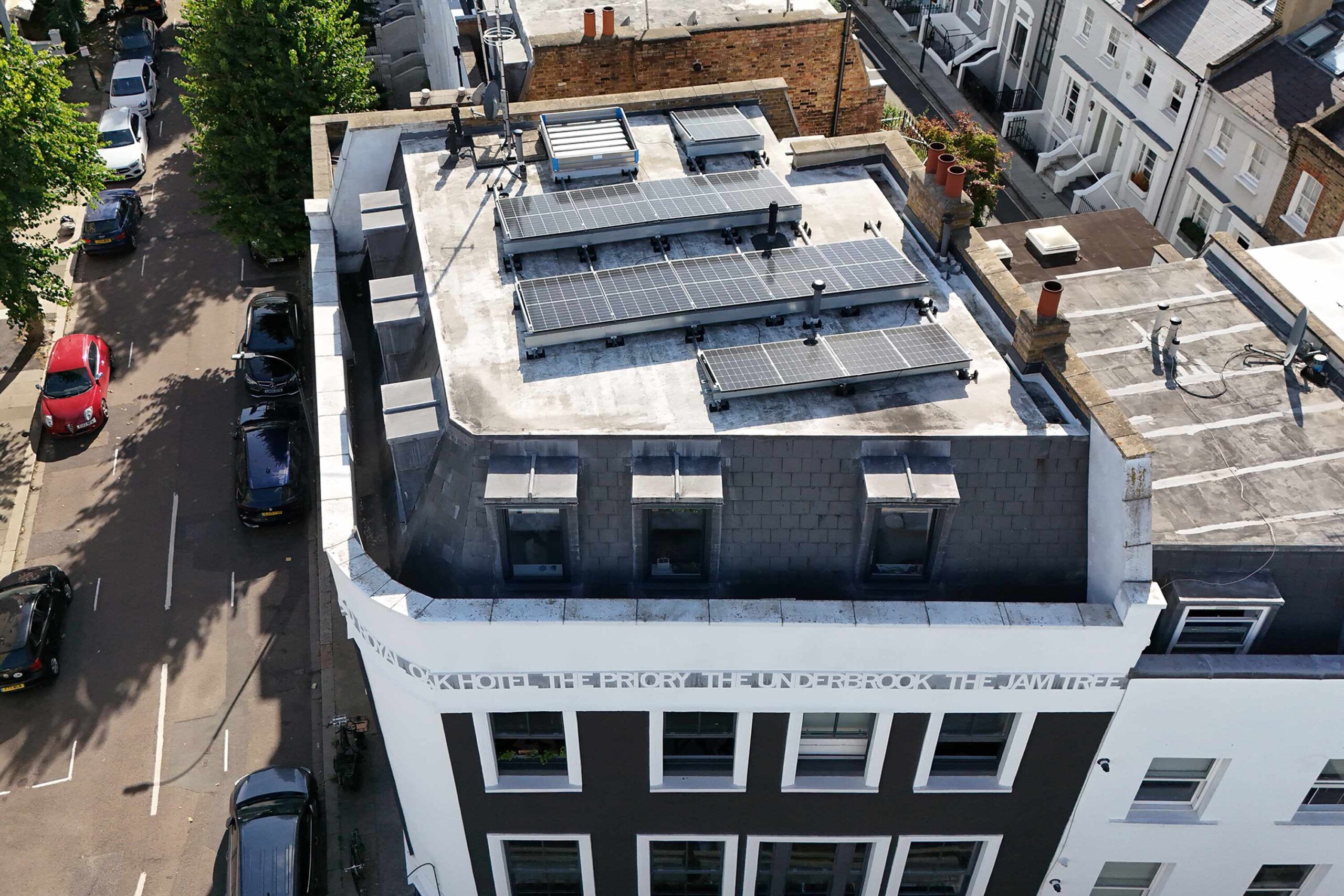 Installing solar panels at our London studio