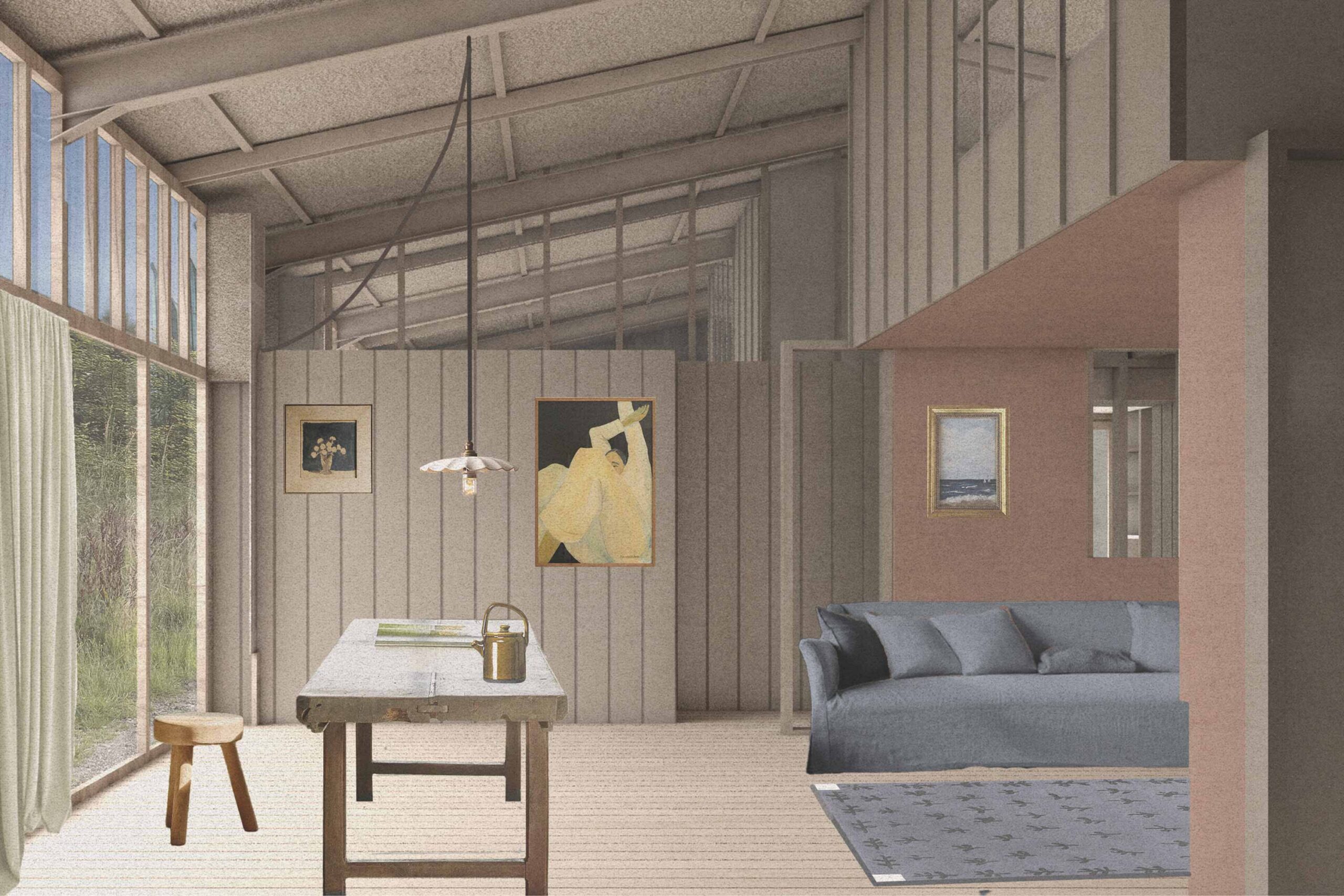 Reinterpreting a hay barn into a contemporary studio